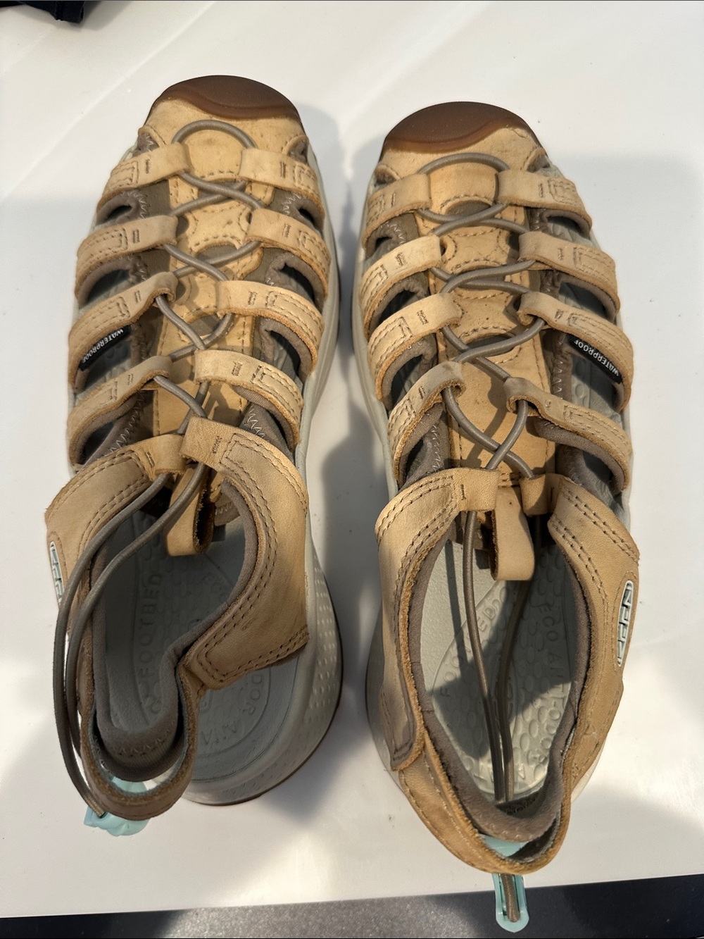 Keen Tan and Brown Women's Closed-Toe Outdoor Sandals